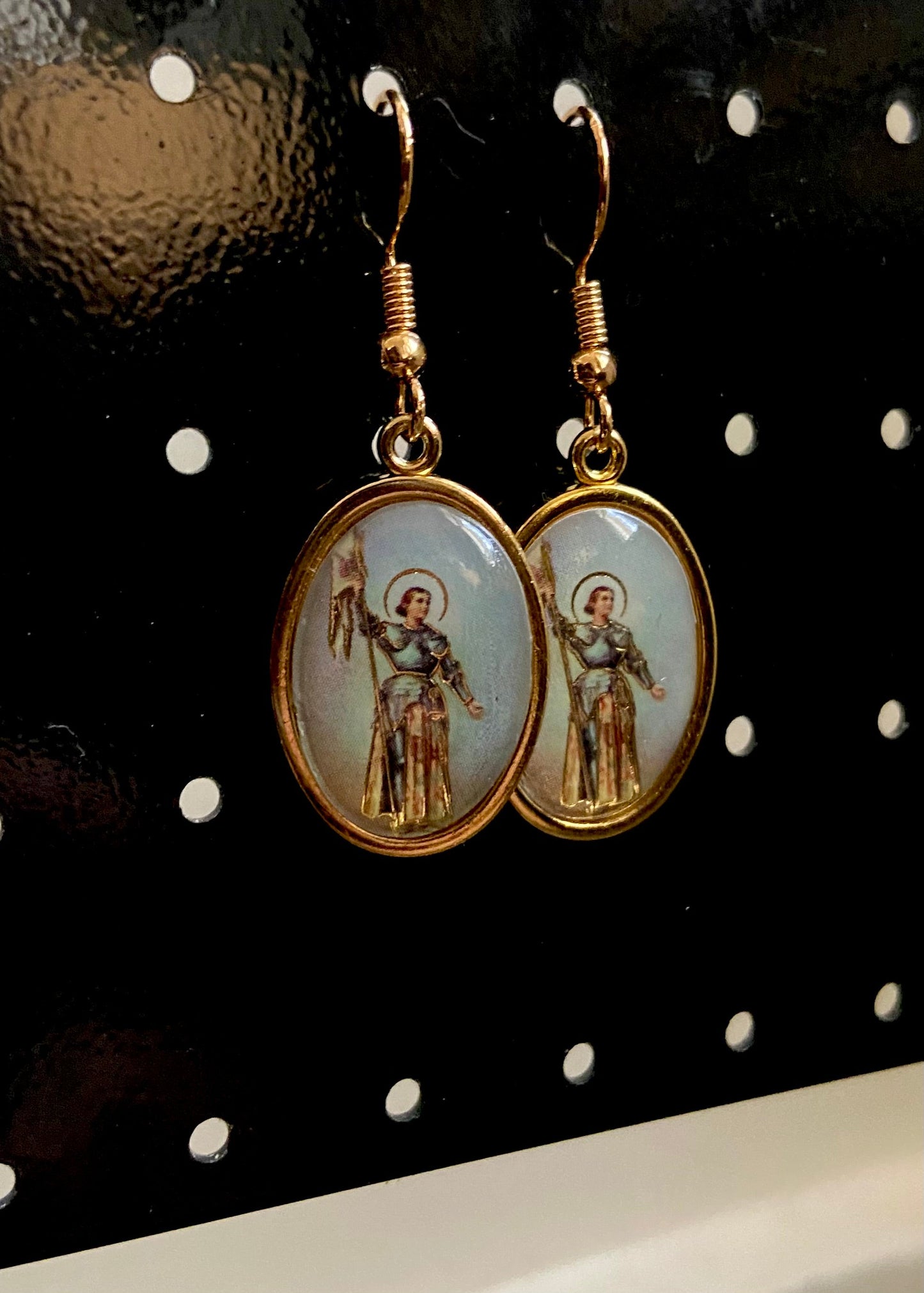 Boucles d'oreilles Sainte Jeanne d'Arc