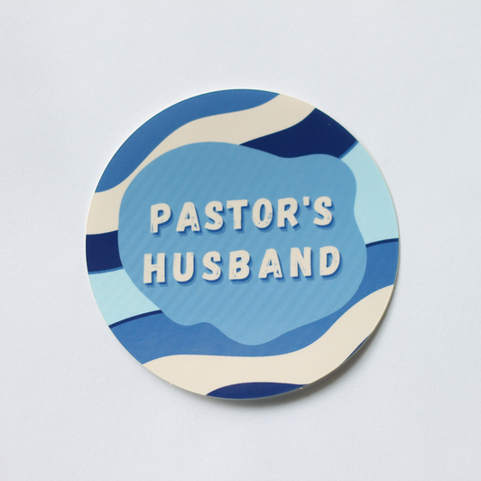 Autocollant vinyle « Le mari du pasteur »